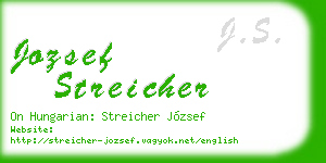 jozsef streicher business card