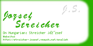 jozsef streicher business card